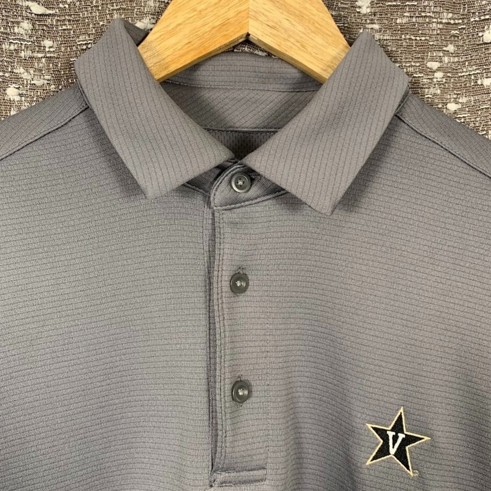 Vanderbilt Commodores Under Armour Embroidered Gray Polo Shirt Women's S - Picture 4 of 11